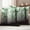Green Purple, variant on Yellow Forest Outdoor Waterproof Pillow Covers, Vintage Foggy Woods Tree Decorative Square Throw Pillowcase Sofa Cushion Sham for Patio/Couch/Chair, 24"x24" 2 Pack