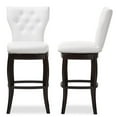 thumbnail image 3 of Baxton Studio Leonice Modern and Contemporary Upholstered Button-tufted 29-Inch Swivel Bar Stool, Multiple Colors, 3 of 5