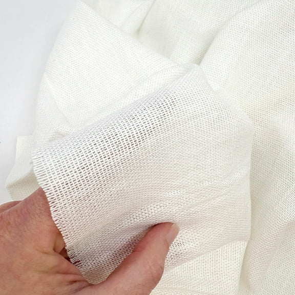 10 Yards Medium Weight White Tobacco Cloth Fabric - Cotton Farmhouse Fabric,  36" Wide by JCS
