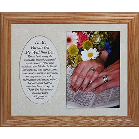 8x10 To My Parents On Your Wedding Day Photo Poetry Frame