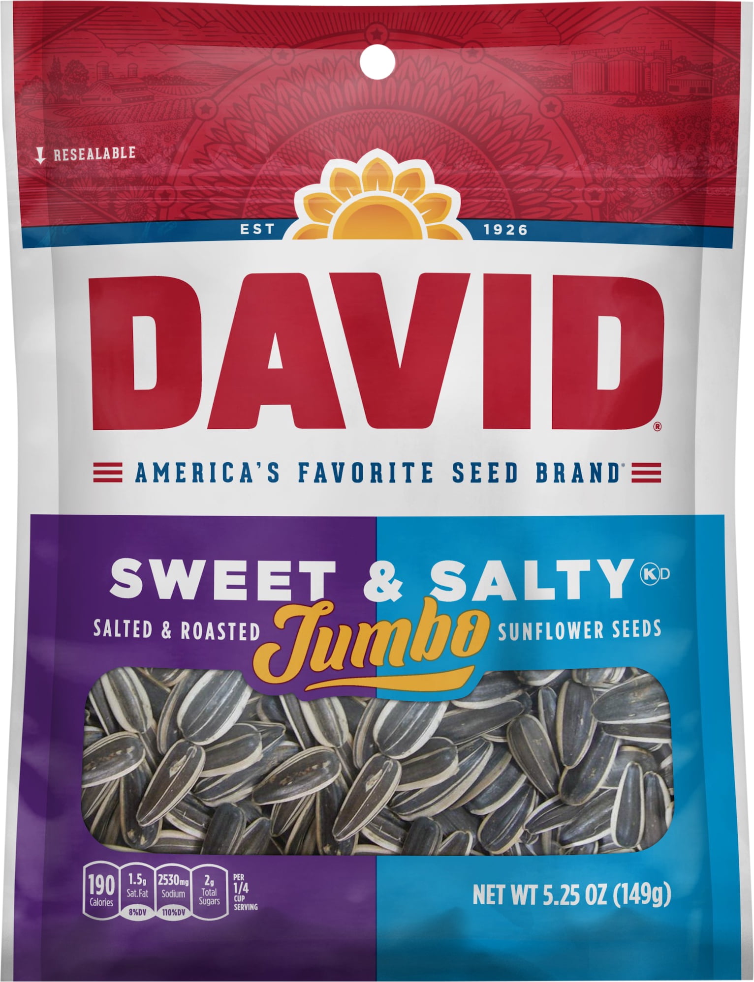 David Jumbo Seeds Sweet and Salty, 5.25 oz