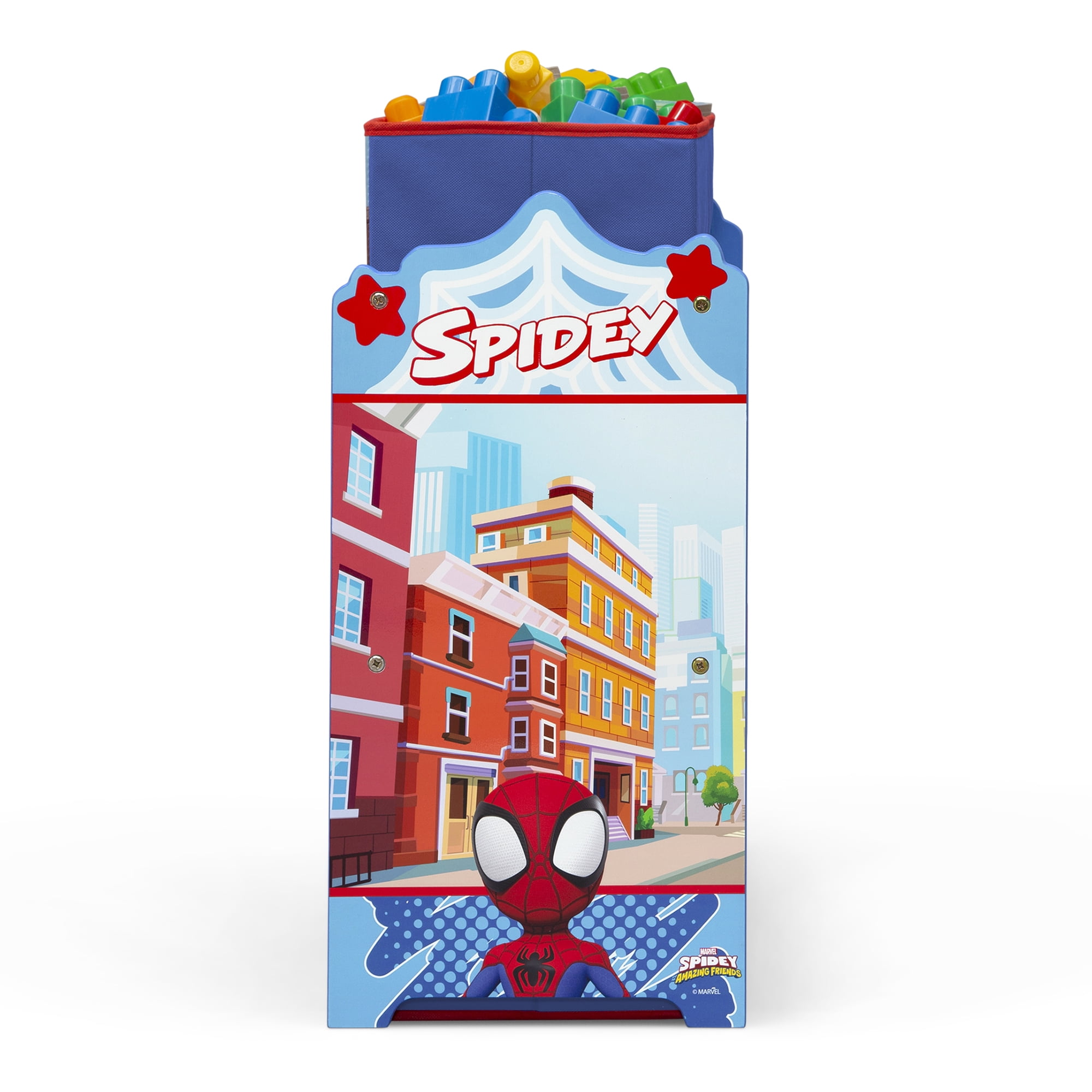 Spidey and Friends Design & Store 6 Bin Toy Storage Organizer by Delta Children