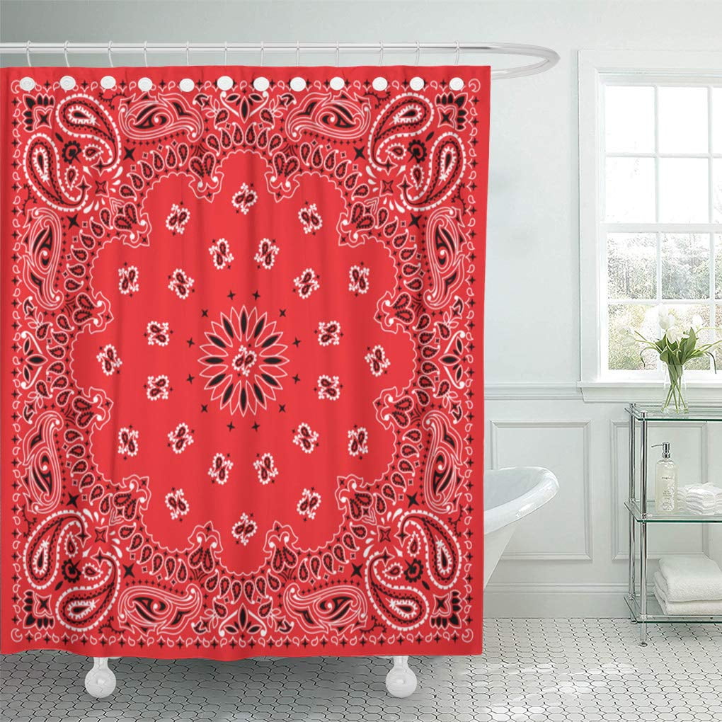 CYNLON Red Bandana in Colors You Can Easily Change The Bathroom Decor