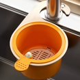 thumbnail image 4 of Orange Hanging Kitchen Sink Drain Basket Food Residue Filter Fruit Vegetable Washing Strainer, 4 of 6