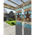 thumbnail image 3 of nqOlkjepod Outdoor Curtains for Patio Waterproof, Texas Star Outdoor Privacy Panels Grommet, Blue Brown Stars Retro Wooden Country Vintage Blackout Outside Curtains for Porch 54"x84", 2 Panels, 3 of 8