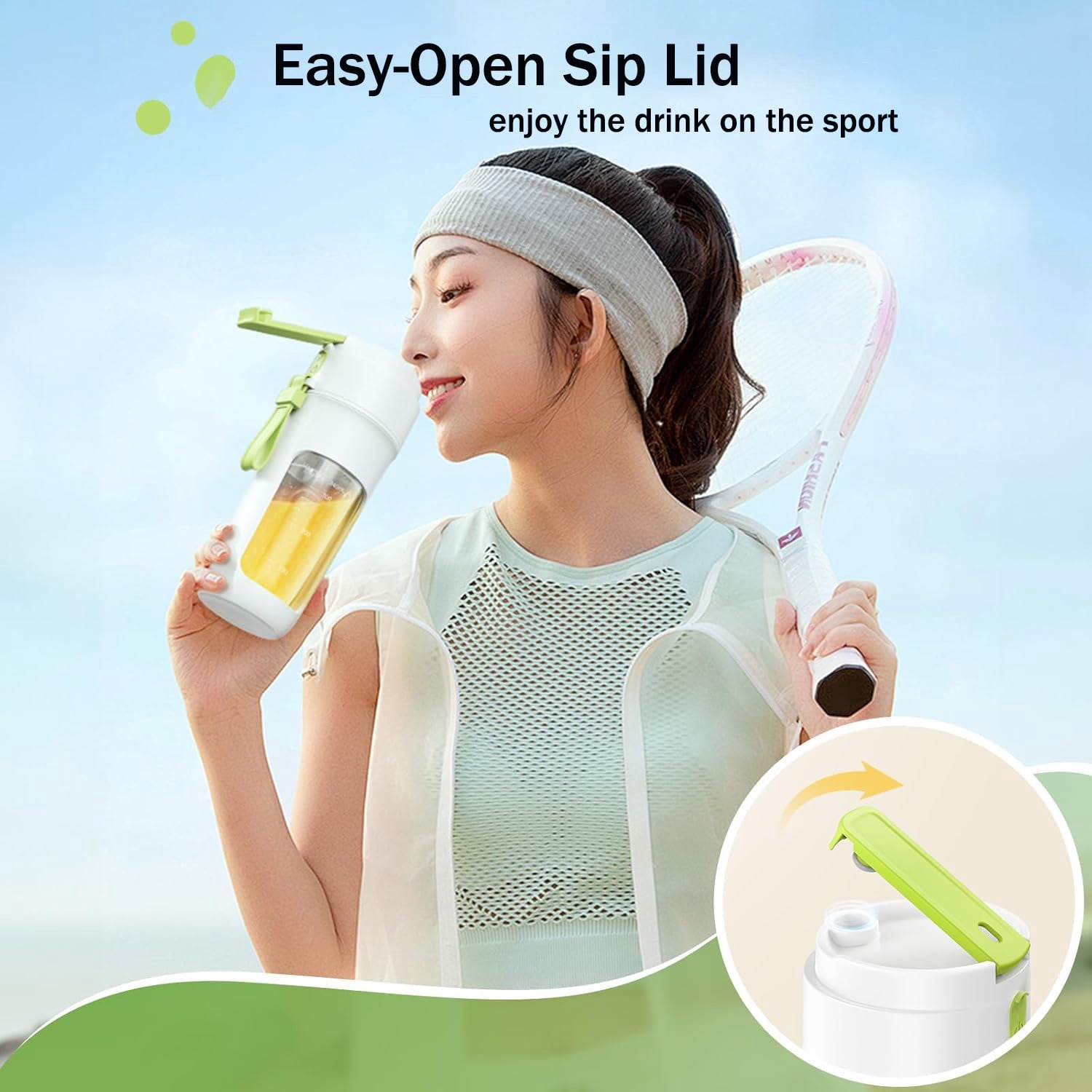 Portable Blender, 340 ml Personal Juicer Cup,USB Rechargeable,Household Fruit Mixer for Shakes and Smoothies,Easy to Clean,BPA Free for Travel, Home and Office