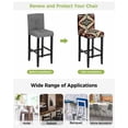 thumbnail image 3 of Brown Teal Red Boho Bar Stool Covers Set of 4, Southwestern Vintage Geometric Art Stretch Washable Bar Chair Covers with Backs, Removable Pub Counter Height Chair Cover for Kitchen Dining Room Cafe, 3 of 7