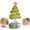 A, variant on Hand Blown Glass Rotating Christmas Tree Figurine Tabletop Holiday Decor, Rotating Glass Christmas Tree Figurine for Desk Shelf Decor Festive Xmas Gift