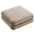 thumbnail image 6 of Modular Ottoman Chair, Tufted, Brown, Velvet, Living Room Lounge Cafe Lobby Hospitality Restaurant, Modern Contemporary, HB37192, 6 of 9