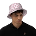 thumbnail image 4 of Fotbe Flamingo On Checkered Sombrero Tipo Pescador con Estampado – Sombrero de Sol de Algodón de Moda para Playa, Golf, Pesca, 4 of 6