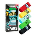 thumbnail image 1 of Among Us Boys Multicoloured Calf Socks Set of 5, 1 of 6