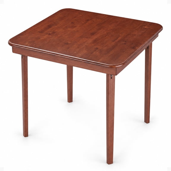 Stakmore Straight Edge 32" Square Folding Card Table, Cherry Finish