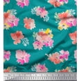 thumbnail image 1 of Soimoi Poly Georgette Fabric Flower Watercolor Printed Fabric 1 Yard 42 Inch Wide, 1 of 1