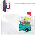thumbnail image 3 of Welcome Spring Blue Truck Flower Bloom Decoration Mailbox Cover with Magnetic Strip Spring Summer Mailbox Wraps Post Letter Box Cover Standard Size 21" X 18" for Garden Outdoor Yard Decor, 3 of 6