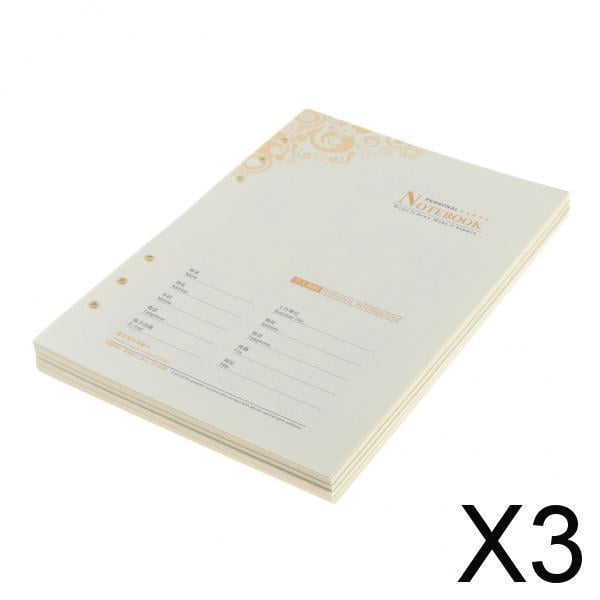 Papel de Repuesto A5 Soledad para Carpetas/Planificadores 6 Orificios 3 Piezas