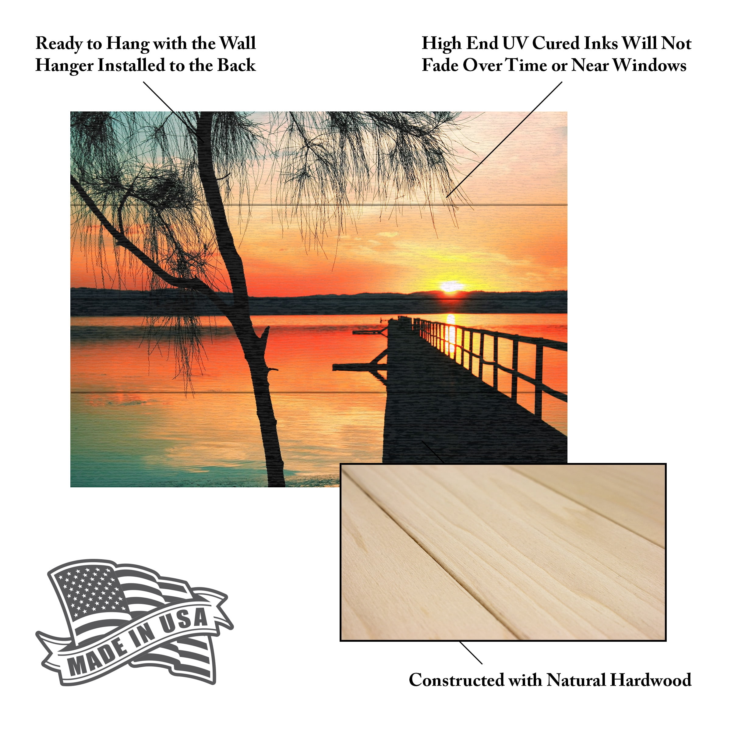 Incredi 'Once Upon An Evening' Wood Slat Art 12x16