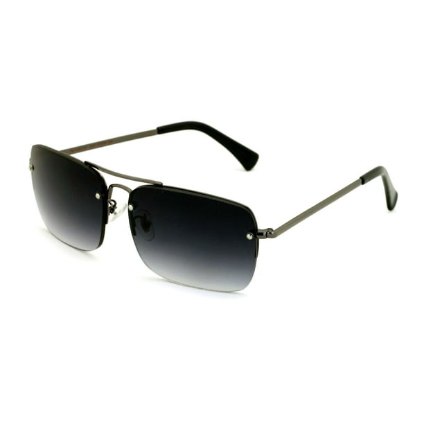 Men Large Outdoor Sunglasses Metal Rimless Aviator Reading Glasses