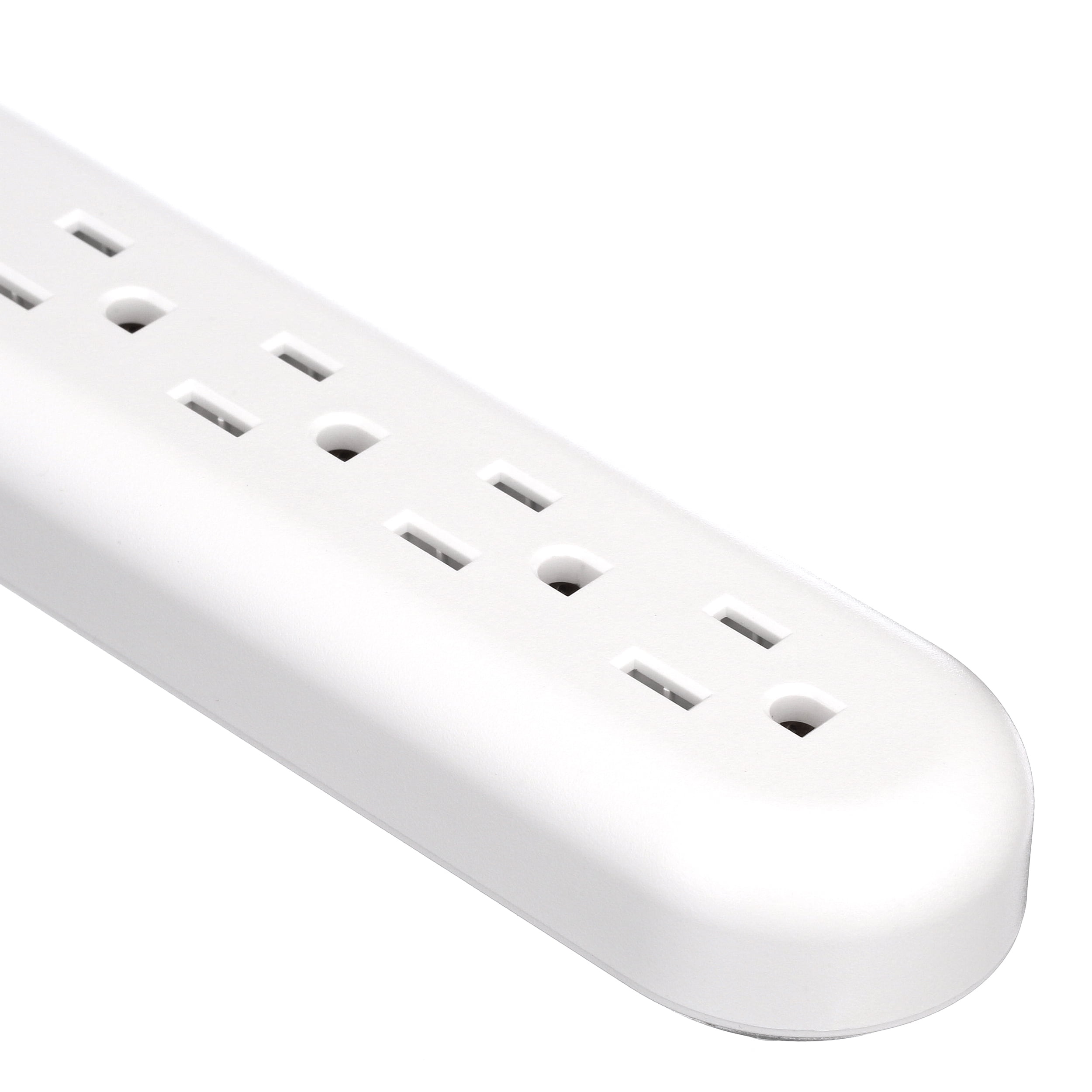 onn.  2.5ft 6 AC Outlets Surge Protector 2pk-White