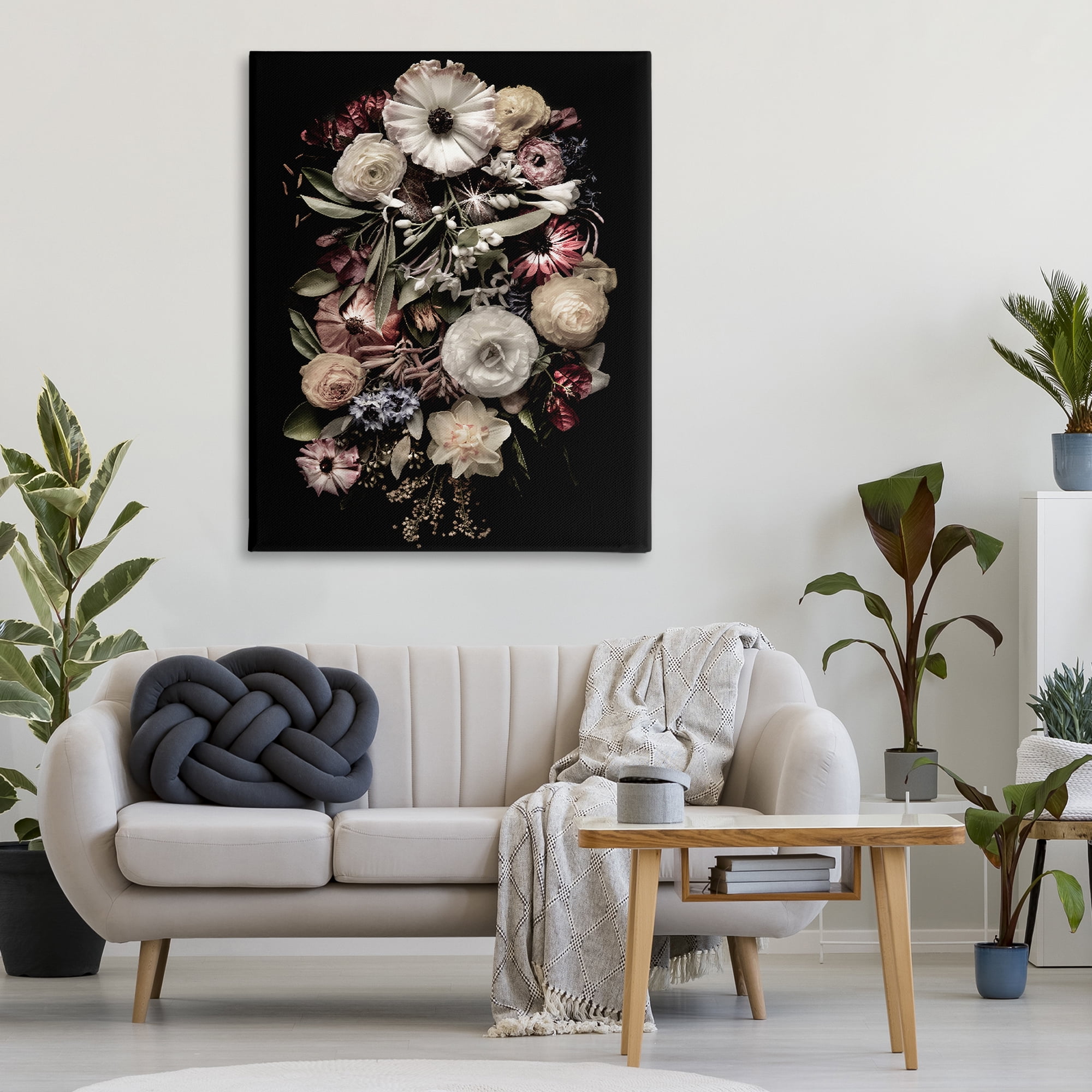 Stupell Industries Pale Yellow Roses Cluster Canvas Wall Art, design by Carl Kravats