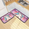 thumbnail image 7 of Coolnut Kitchen Rugs 2 Piece Waterproof Non Slip Kitchen Mat Cute Unicorn Kitchen Rug Set for Sink Office Kitchen Cafe, 19.7"x47.2"+19.7"x27.6" Home Decor Gifts, 7 of 7