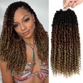 thumbnail image 1 of Cabello pretorcido Passion Twist, 8 paquetes de 112 hebras, cabello trenzado Passion Twist preenrollado para mujeres, extensiones de cabello sintético con giros cortos de pasión (T1B/30/27 16 pulgadas, 1 of 1