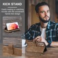 thumbnail image 5 of Asuwish Kickstand Hard Shell Wallet Cell Phone Case with Tempered Glass Screen Protector for Samsung Galaxy S21, Brown, 5 of 7