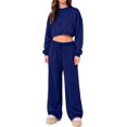 thumbnail image 3 of Wide Leg Sweatpants Women Baggy Comfy Fleece Low Rise Sweatpants Soft Drawstring Yoga Pants with Pockets Casual Joggers, 3 of 12