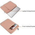 thumbnail image 4 of Mosiso Polyester Vertical Style Water Repellent Laptop Sleeve Case Bag Cover with Pocket for 13-13.3 Inch Notebook, MacBook Pro 14 inch M4 M3 M2 M1 Chip Pro Max 2024-2021, Salmon Pink, 4 of 5