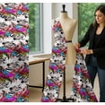 thumbnail image 5 of Soimoi White Cotton Cambric Fabric Tropical Leaves & Wild Animal Print Sewing Fabric BTY 42 Inch Wide, 5 of 7