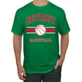 thumbnail image 1 of Wild Bobby City of Detroit DET Basketball Fantasy Fan Sports Men's T-Shirt, Kelly, 4X-Large, 1 of 5