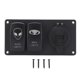 thumbnail image 1 of Tablero de control de interruptor basculante portátil de 12/24 V, panel de interruptor doble universal para automóvil, barco, RV, 1 of 8