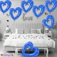 thumbnail image 7 of PMU Heart Shaped 24 Inch Open Center Mylar Balloon, Royal Blue Pkg/1, 7 of 7