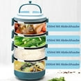 thumbnail image 5 of SANQIAHOME 4 Tier Stackable Stainless Steel Lunch Box Sealed(blue, 4 layers) with spoon and fork, 5 of 8