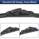 thumbnail image 5 of Reemplazo de 2 piezas de limpiaparabris de silicona de 22"+22" para el parabrisas delantero de Audi A4 S4 03-08 No para gancho J/U, 5 of 7