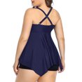 thumbnail image 4 of qucoqpe Tankini Swimsuits for Women Two Piece Bathing Suit with High Waist Shorts Solid Tankini Sets, 4 of 5