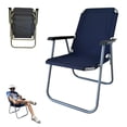 thumbnail image 1 of Silla Plegable de Playa CJR Camping Exterior Resistente y Cómoda azul marino, 1 of 6