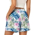 thumbnail image 5 of Erwazi Shorts for Women Hawaiian Printed Drawstring Waist Casual Summer Shorts Outfits with Pockets, 5 of 6