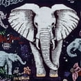 thumbnail image 5 of Autua Elephant Tapestry Maximalism Shower Curtain Set for Bathroom Decoration with Hooks 69"x72, 5 of 7