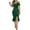 Green, variant on Puntoco Plus size dresses Women Casual Sexy Cold Shoulder Split Pearl Decoration Irregular Ruffle Hem Solid Buttocks Dress Red XL(XL)