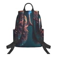 thumbnail image 2 of Naloa Abstract Botanical Heart Print Lightweight DayBackpack Suitable for school, work, shopping, travel, etc., 2 of 5