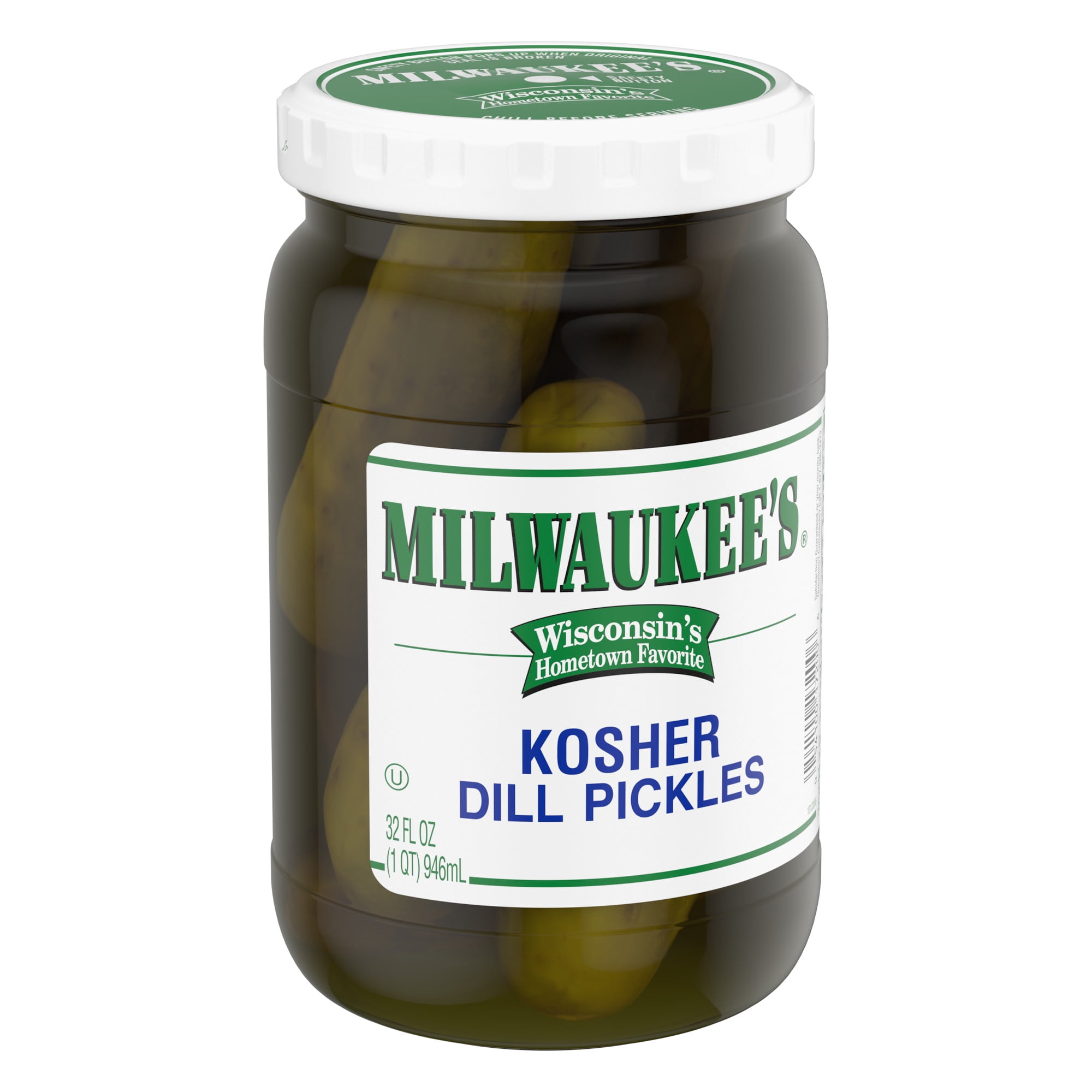 Milwaukee's Kosher Dill Pickles, 32 fl oz.