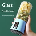 thumbnail image 4 of Xecvkr Mini Portable Blender USB Rechargeable Smoothie Maker for Fruit Vegetable Shake 400ml Capacity 10 Blades Pink Blue, 4 of 8