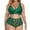 Green, variant on Bra Brief Sets Plus Size Floral Lace V Neck High Waist 2 Piece Set Without Underwire for Women Green M