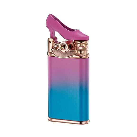 Fankiway Lighters for Candle, High Heeled Shoe Design, Rocker Arm Direct Charge inflatable Lighter, Engraving Gift Lighter