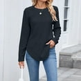 thumbnail image 7 of Bovxnpu Fall Winter Plus Size Tops for Women, Womens Long Sleeve Shirt Tops Loose Casual Fall Thick T Shirts Winter Outs Trendy Clothes, 7 of 7
