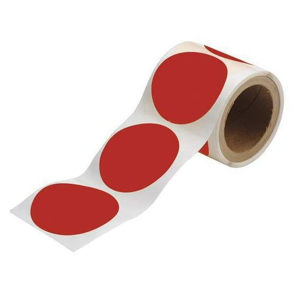 Brady Floor Tape,Red,3.5 in,Circle,PK350 104400