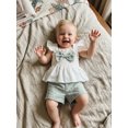 thumbnail image 6 of Loicainy Toddler Baby Girl Summer Clothes 6 12 18 24 Months 2T 3T 4T Casual Decorative Bow Smocked Flying Sleeve Tops and Flower Shorts 2 Pcs Outfits Set, 6 of 9
