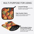thumbnail image 3 of Yayeee Oven Mitts and Pot Holder Set of 2 Heat Resistant Kitchen Gloves Baking Hot Pad, Colorful Leaves, 3 of 5