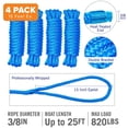 thumbnail image 5 of Better Boat 3/8" x 15' Double-Braid Dock Lines & Rope, Blue, 4 Count, 5 of 7