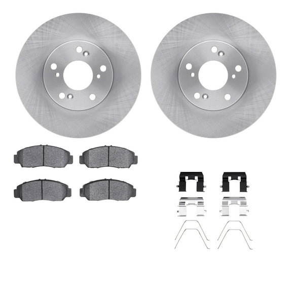 Dynamic Friction Company Front Brake Rotors with 5000 Advanced Brake Pads includes Hardware 6512-59346